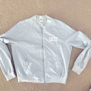 VS Pink lightweight bomber rain jacket XS dusty sky